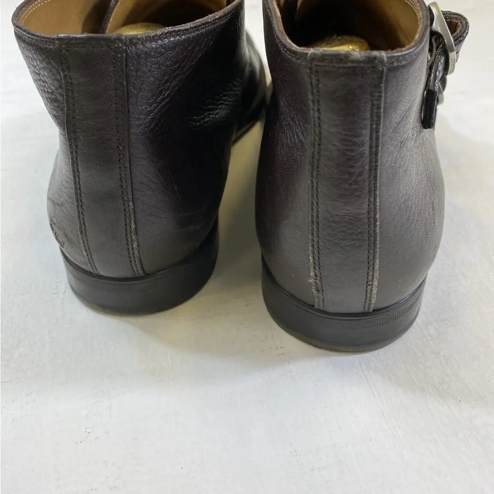 JIMMY CHOO Made in Italy Double Monk Strap Leather Boot‎ in Brown 44 US 11 $1095